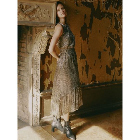 BANANA REPUBLIC High Low Metallic Dress - Picture 2 of 16